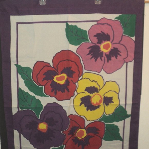 New Creative Enterprises 1994 Pansy Flag Decorative Vertical 42" x 28.5" - Picture 2 of 6